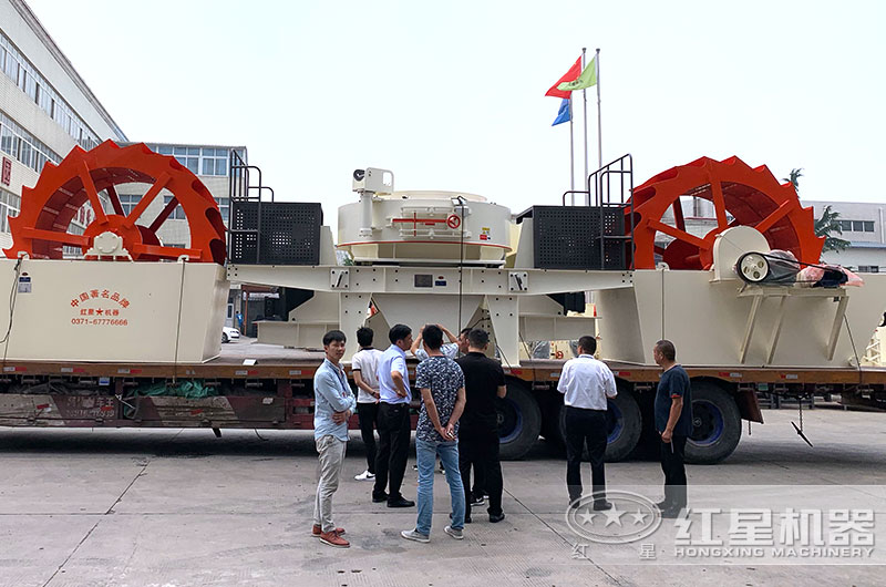 貨比三家很重要-客戶參觀紅星水輪洗沙機 貨比三家很重要-客戶參觀紅星水輪洗沙機
