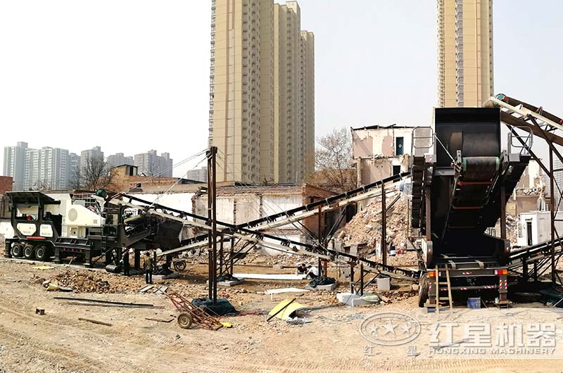 河南客戶建筑垃圾處理設(shè)備工作現(xiàn)場(chǎng) 河南客戶建筑垃圾處理設(shè)備工作現(xiàn)場(chǎng)