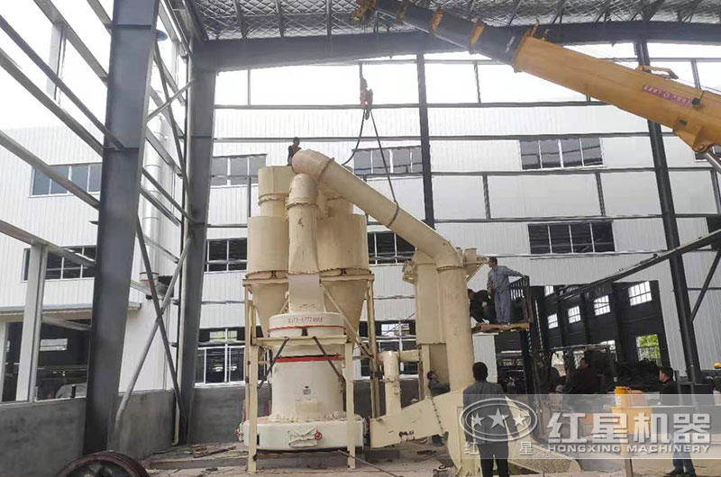 石灰石磨粉設備安裝搭建現場 石灰石磨粉設備安裝搭建現場
